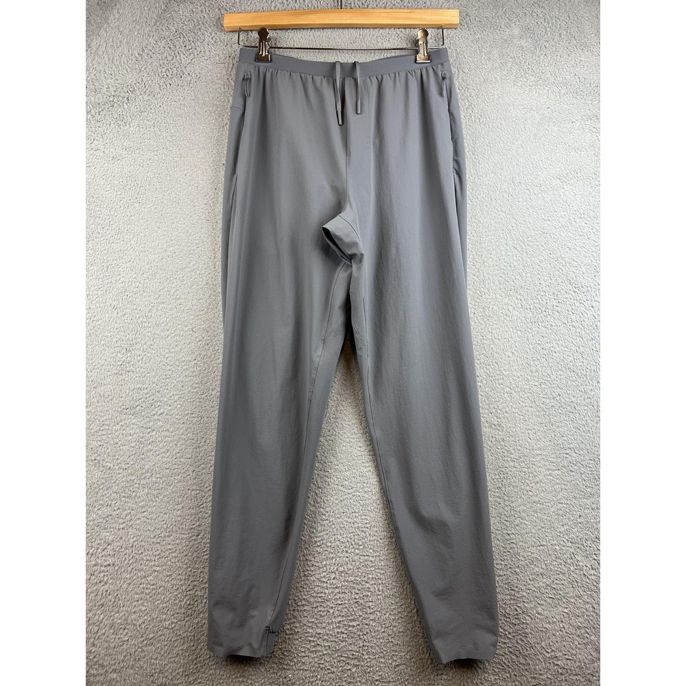 Lululemon Jogger Pants Mens Medium Gray Woven Zip Hem Reflective Running Gym